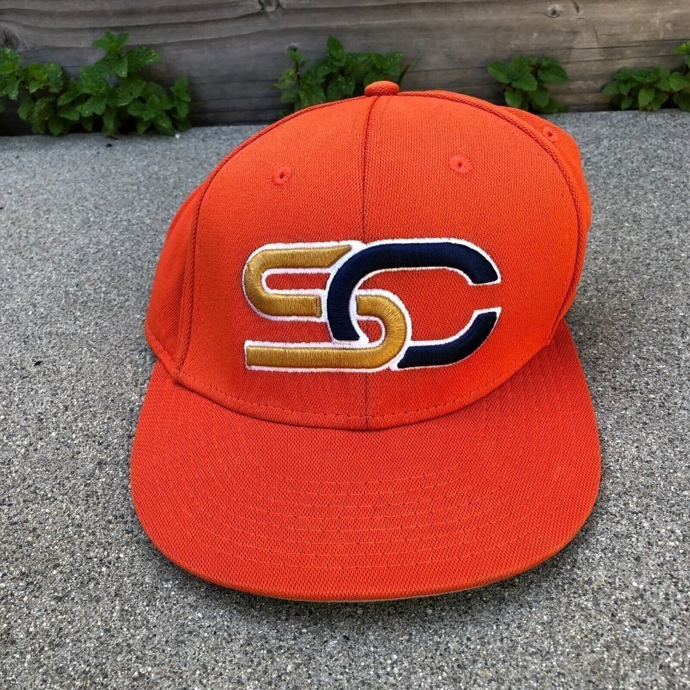 UNDER ARMOUR SC National Fitted Baseball Hat Men's MEDIUM On Field Fit Orange
